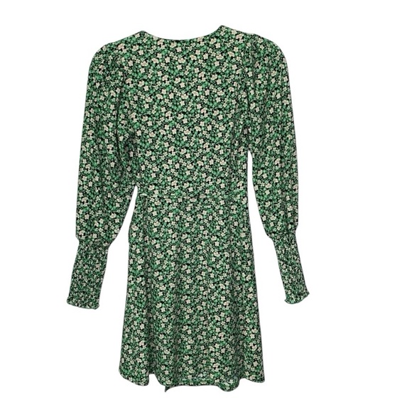 Topshop Green Boho Floral Wrap Mini Sundress - Picture 2 of 13